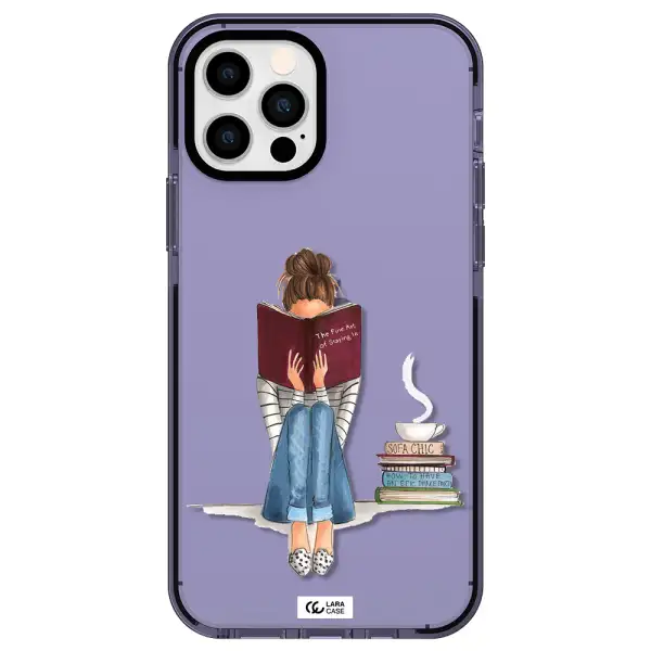 Reading Hobby Girl Apple iPhone 12 pro impact Lilac Case