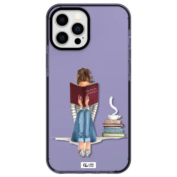 Reading Hobby Girl Apple iPhone 12 pro max impact Lilac Case
