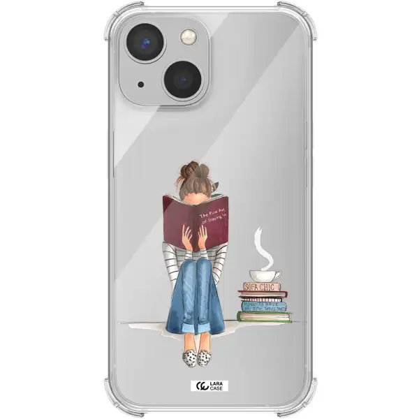 Reading Hobby Girl Apple iPhone 13 mini Clear PC Case