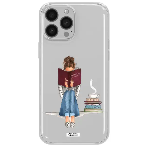 Reading Hobby Girl Apple iPhone 13 Pro Clear TPU Case