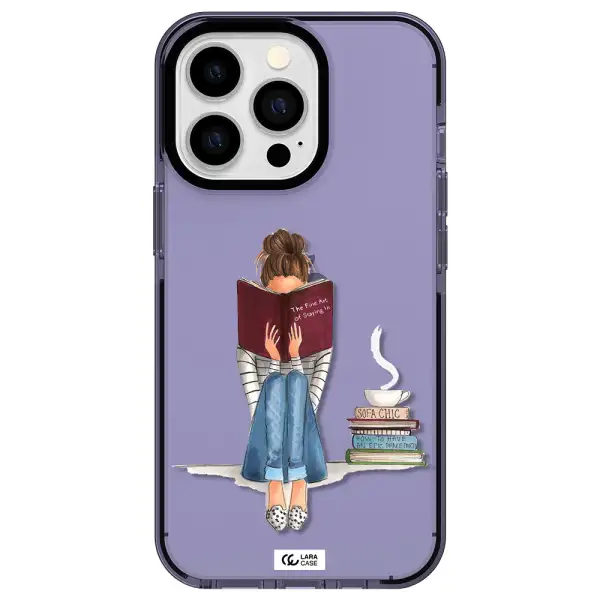 Reading Hobby Girl Apple iPhone 13 Pro impact Lilac Case