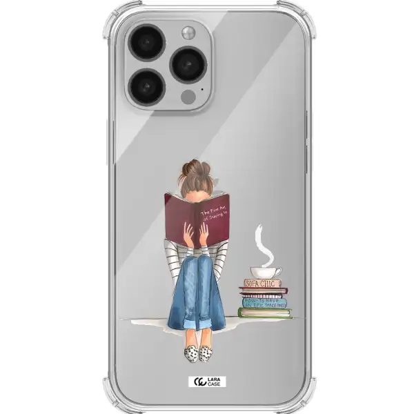 Reading Hobby Girl Apple iPhone 13 Pro Max Clear PC Case