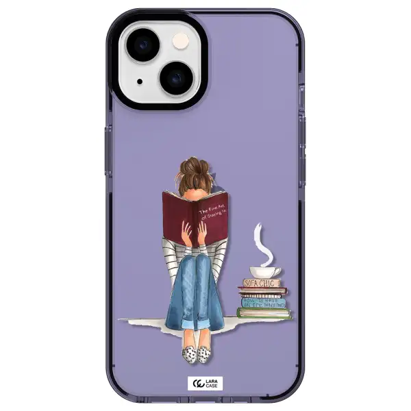 Reading Hobby Girl Apple iPhone 14 impact Lilac Case