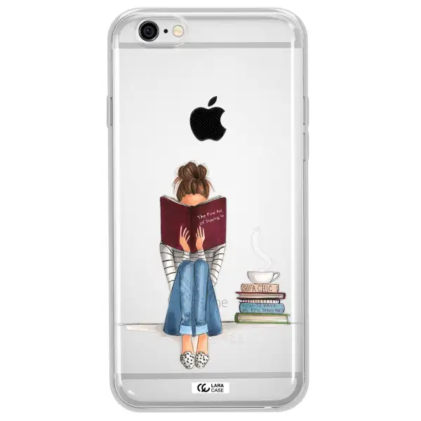 Reading Hobby Girl Apple iPhone 6 Clear TPU Case
