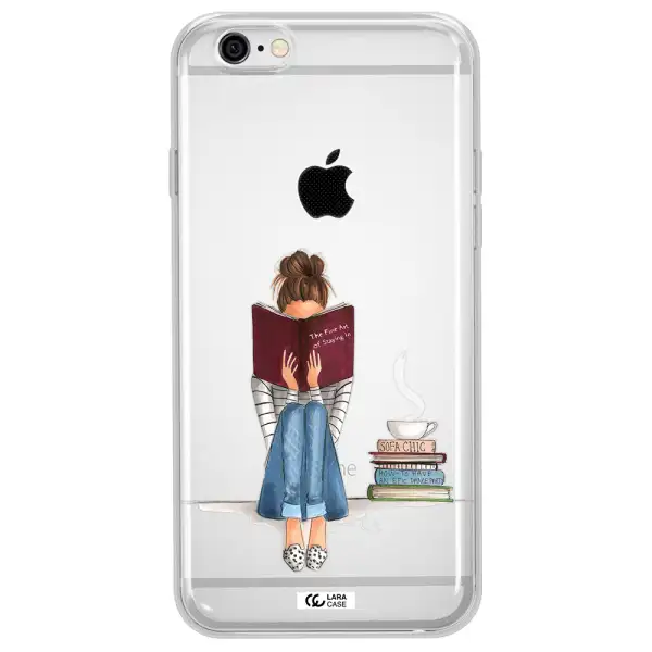 Reading Hobby Girl Apple iPhone 6 plus Clear TPU Case