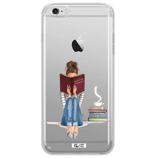Reading Hobby Girl Apple iPhone 6 s plus Clear TPU Case