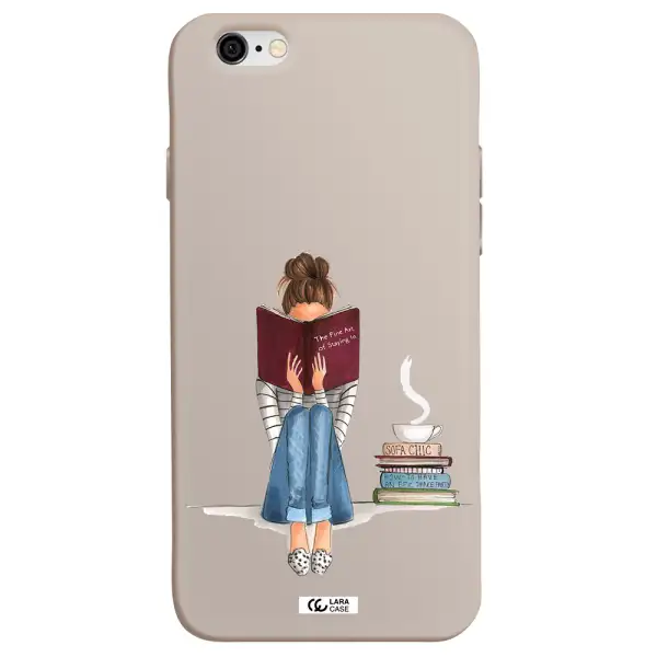 Reading Hobby Girl Apple iPhone 6 Silicone Stone Case