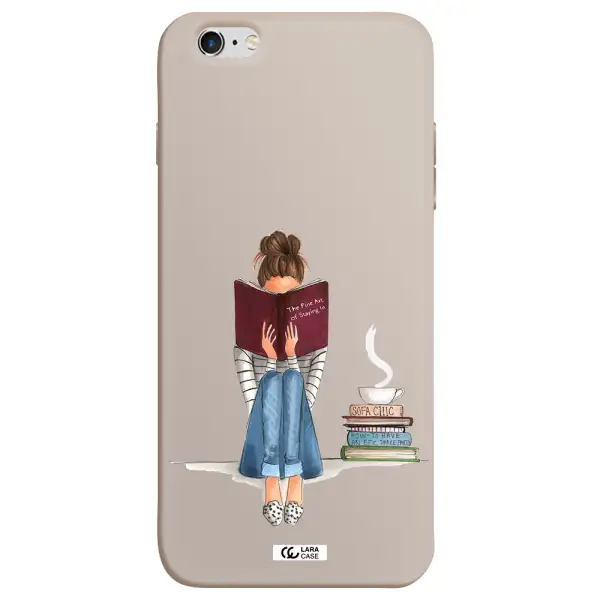Reading Hobby Girl Apple iPhone 6S Silicone Stone Case