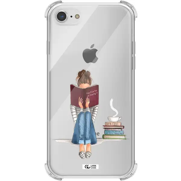 Reading Hobby Girl Apple iPhone 7 Clear PC Case