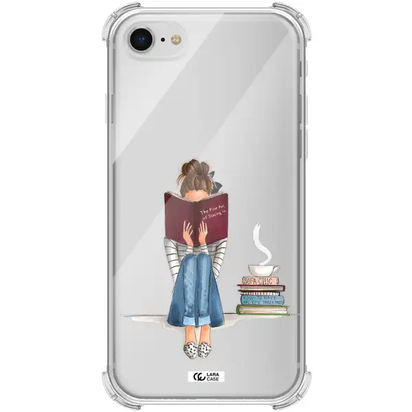 Reading Hobby Girl Apple iPhone se 2020 Clear PC Case