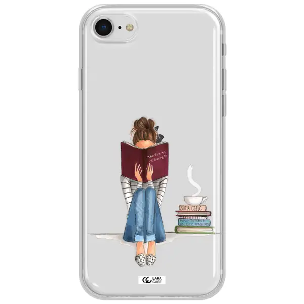 Reading Hobby Girl Apple Iphone Se 2020 Clear Tpu Case