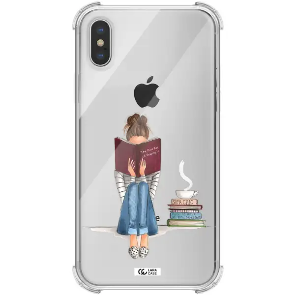 Reading Hobby Girl Apple iPhone XS Clear PC Case