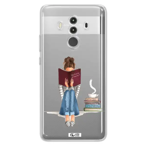 Reading Hobby Girl Huawei Mate 10 Clear TPU Case
