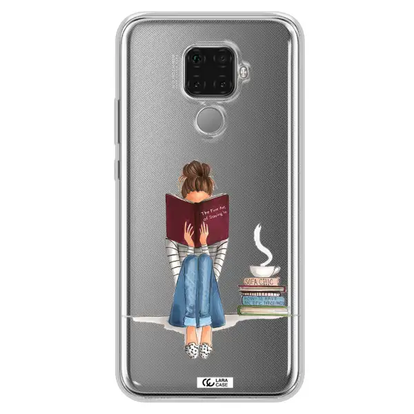 Reading Hobby Girl Huawei Mate 30 Lite Clear TPU Case