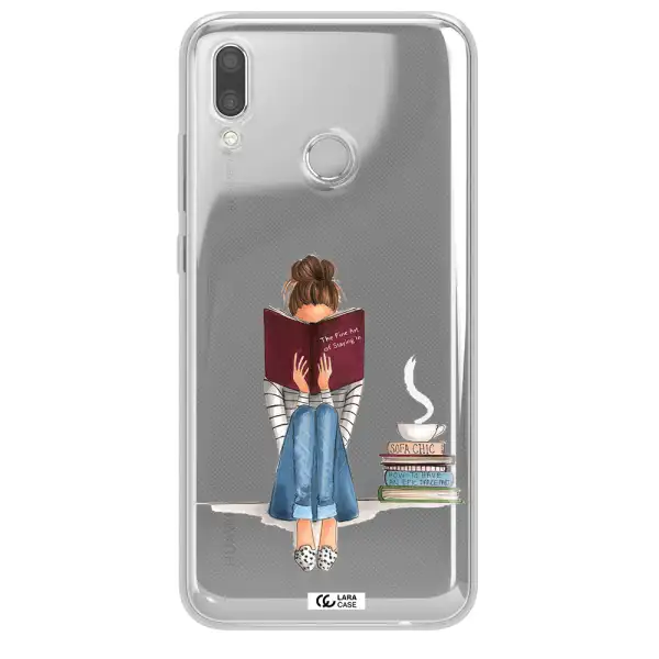 Reading Hobby Girl Huawei P Smart 2019 Clear TPU Case