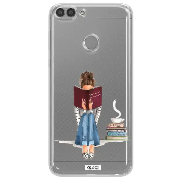 Reading Hobby Girl Huawei P Smart Clear TPU Case