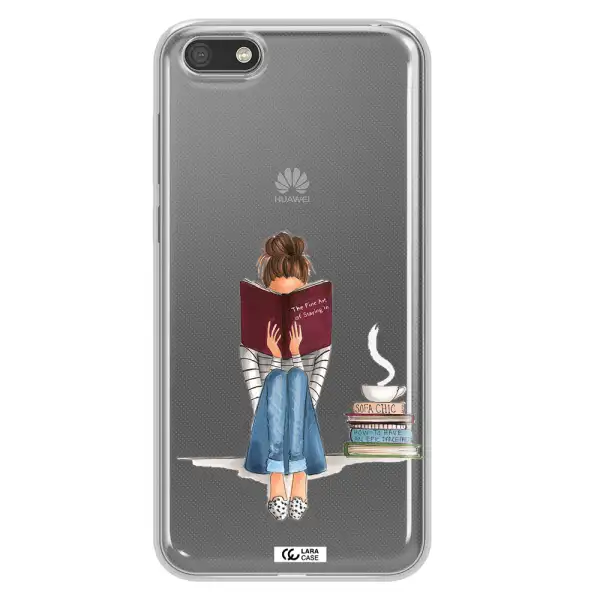 Reading Hobby Girl Huawei Y5 2018 Clear TPU Case