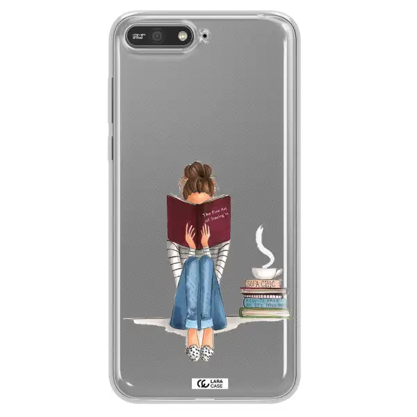 Reading Hobby Girl Huawei Y6 2018 Clear TPU Case