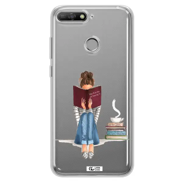 Reading Hobby Girl Huawei Y6 Prime 2018 Clear TPU Case