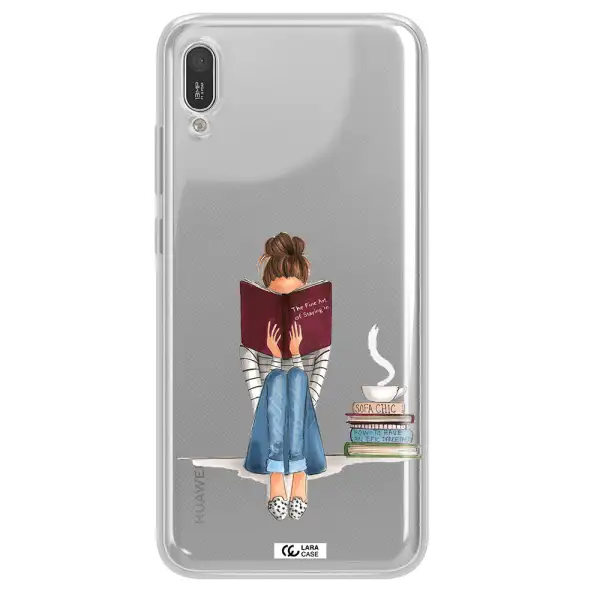 Reading Hobby Girl Huawei Y6 Pro 2019 Clear TPU Case