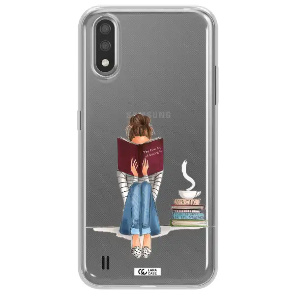 Reading Hobby Girl Samsung A01 Clear TPU Case