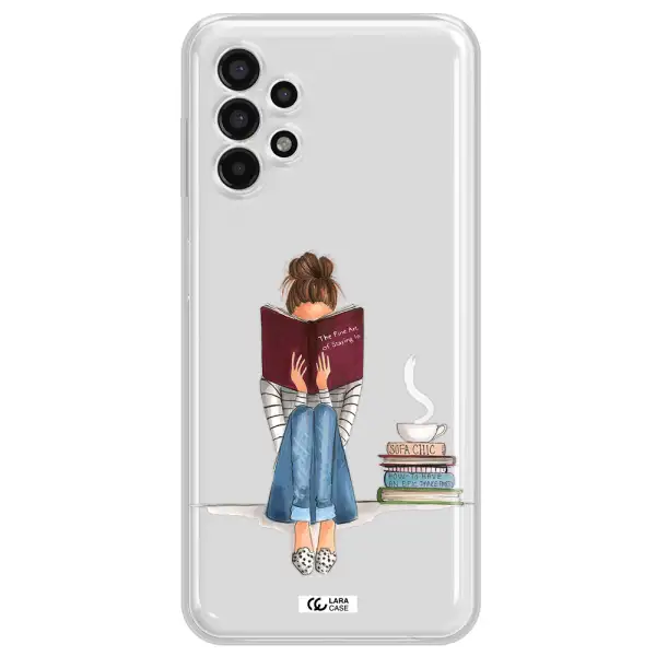 Reading Hobby Girl Samsung A13 4g Clear TPU Case