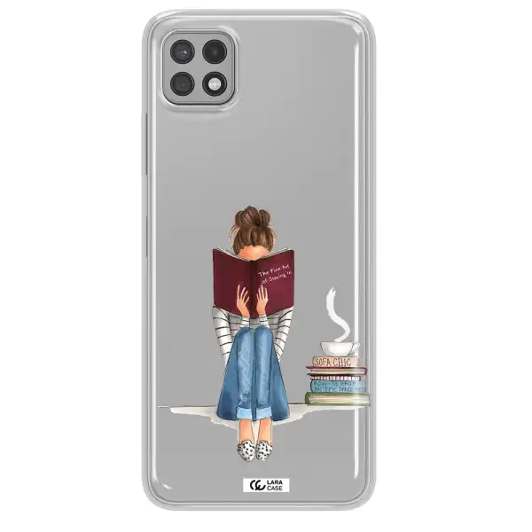 Reading Hobby Girl Samsung A22 5g Clear TPU Case