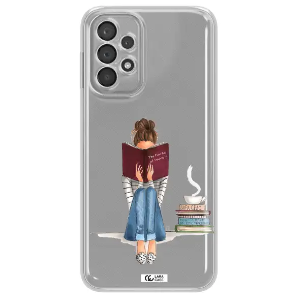 Reading Hobby Girl Samsung A23 5G Clear Tpu Case