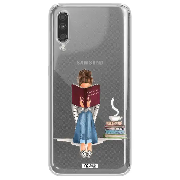 Reading Hobby Girl Samsung A30S Clear TPU Case