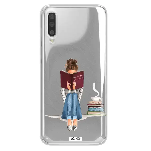 Reading Hobby Girl Samsung A50 Clear TPU Case