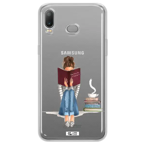Reading Hobby Girl Samsung A6S Clear TPU Case