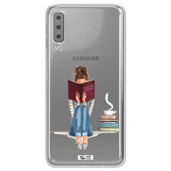 Reading Hobby Girl Samsung A7 2018 Clear TPU Case