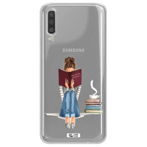 Reading Hobby Girl Samsung A70 Clear TPU Case