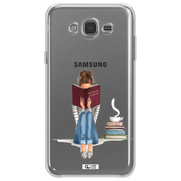 Reading Hobby Girl Samsung J7 Core Clear TPU Case