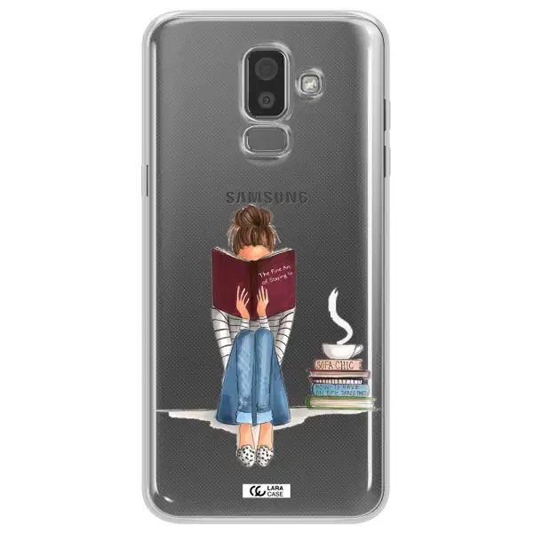 Reading Hobby Girl Samsung J8 Clear TPU Case