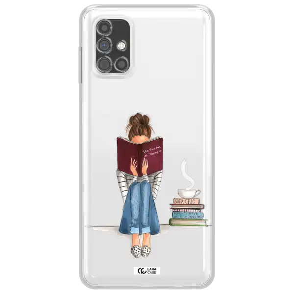 Reading Hobby Girl Samsung M51 Clear TPU Case