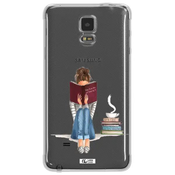 Reading Hobby Girl Samsung Note 4 Clear TPU Case
