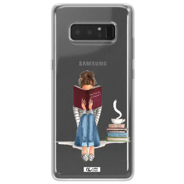 Reading Hobby Girl Samsung Note 8 Clear TPU Case