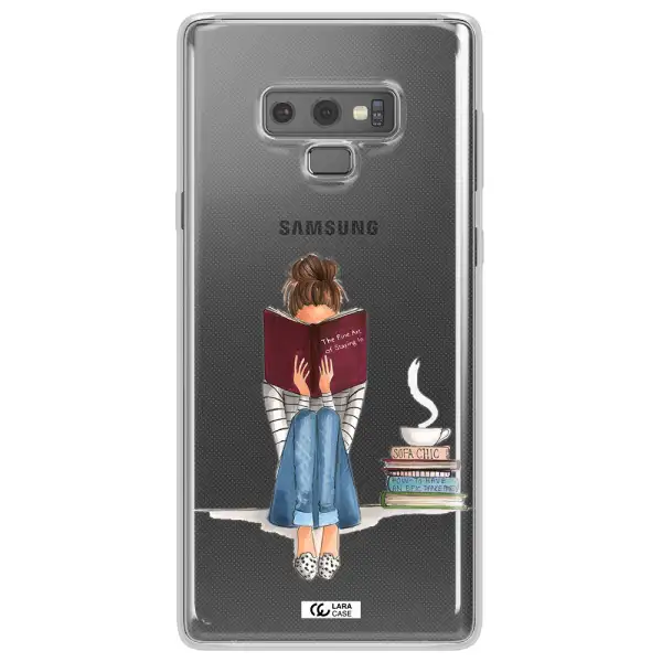 Reading Hobby Girl Samsung Note 9 Clear TPU Case
