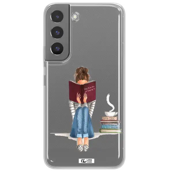 Reading Hobby Girl Samsung S 22 Clear TPU Case