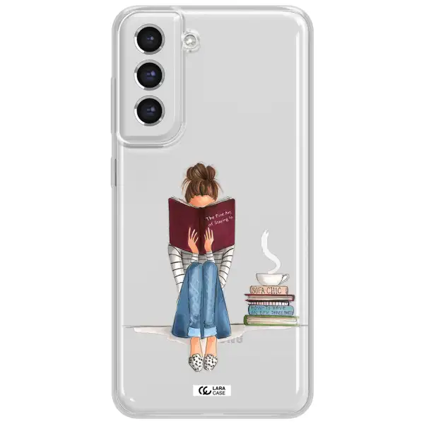 Reading Hobby Girl Samsung S21 Fe Clear Tpu Case