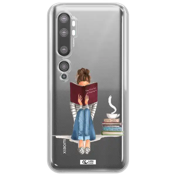 Reading Hobby Girl Xiaomi Mi Note 10 Clear TPU Case