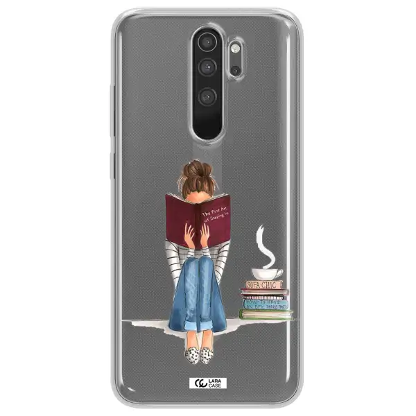 Reading Hobby Girl Xiaomi Note 8 Pro Clear TPU Case