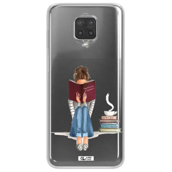 Reading Hobby Girl Xiaomi Note 9 Pro Clear TPU Case