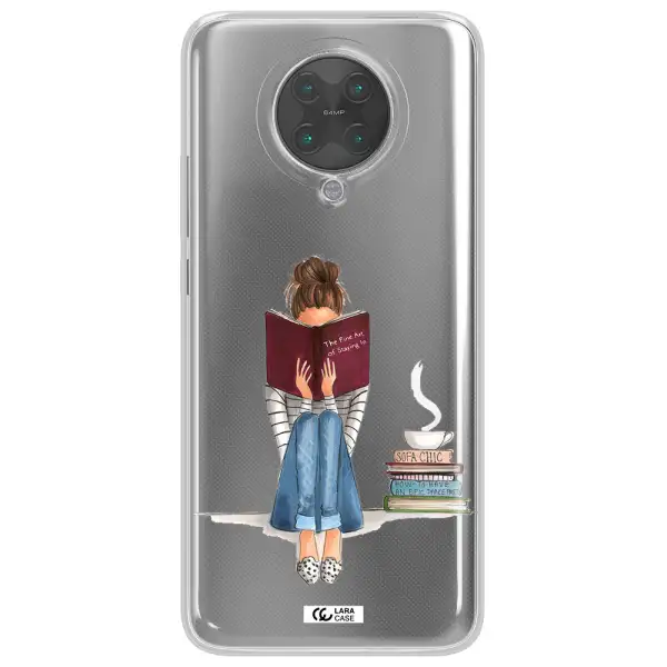 Reading Hobby Girl Xiaomi Poco F2 Pro Clear TPU Case