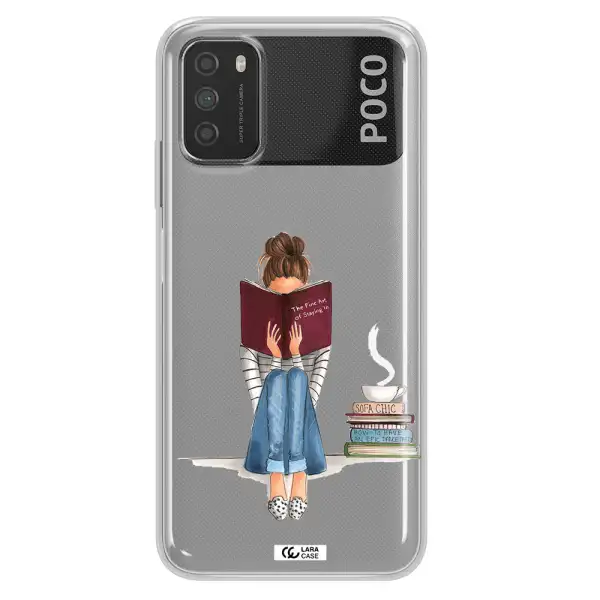 Reading Hobby Girl Xiaomi Poco M3 Clear TPU Case