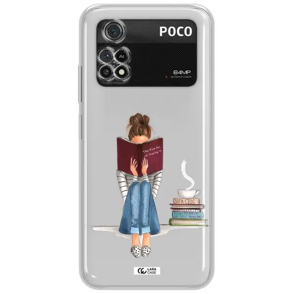 Reading Hobby Girl Xiaomi Poco M4 Pro 4G Clear Tpu Case