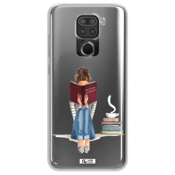 Reading Hobby Girl Xiaomi Redmi Note 9 Clear TPU Case