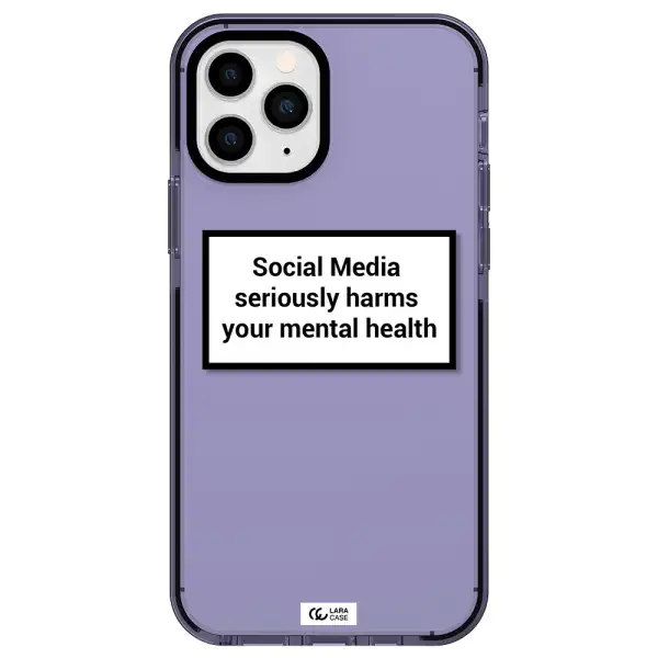 Social Media Harms Apple iPhone 11 pro max impact Lilac Case