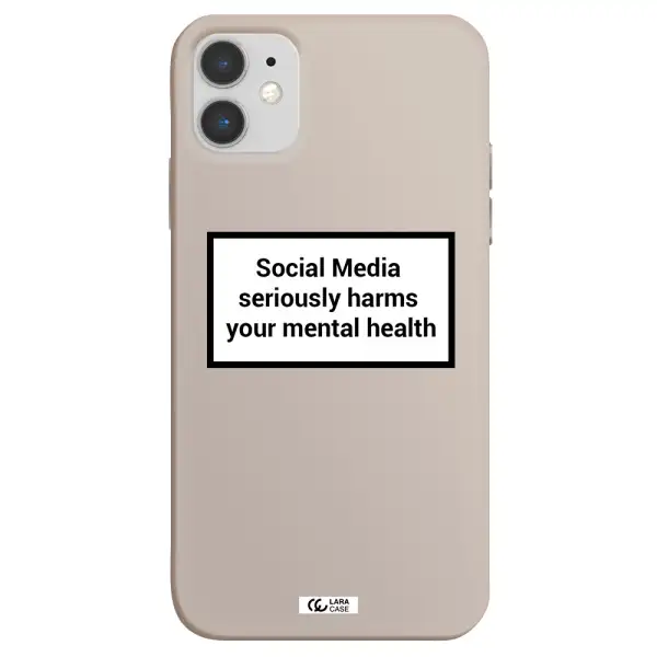 Social Media Harms Apple iPhone 11 Silicone Stone Case